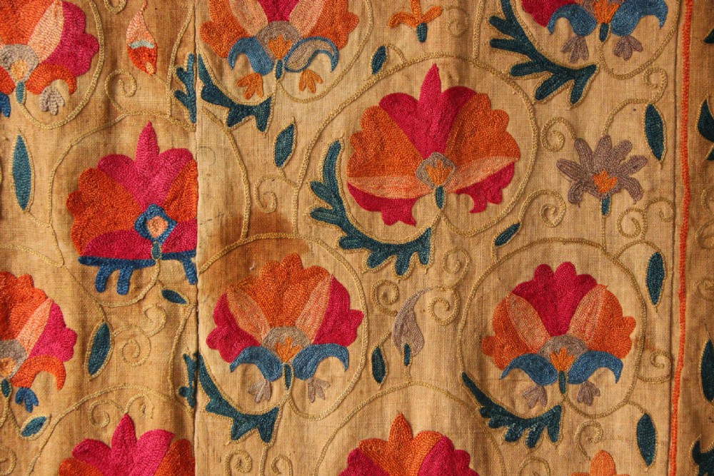 170 x 236xm Antique Suzani from Uzbekistan View VI