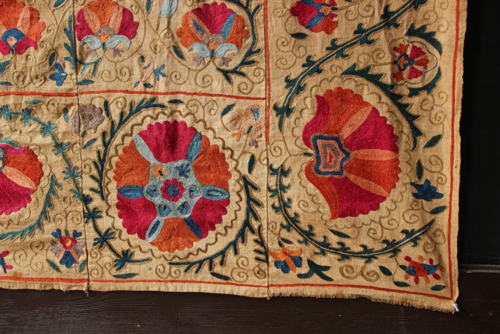 170 x 236xm Antique Suzani from Uzbekistan View VII