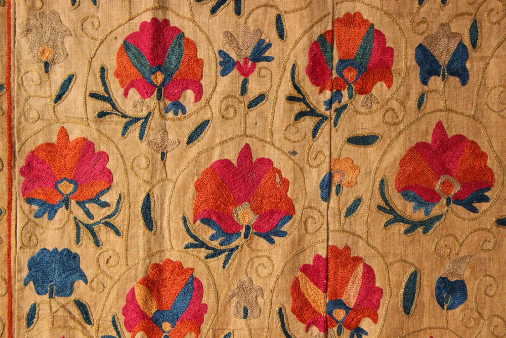170 x 236xm Antique Suzani from Uzbekistan View IX