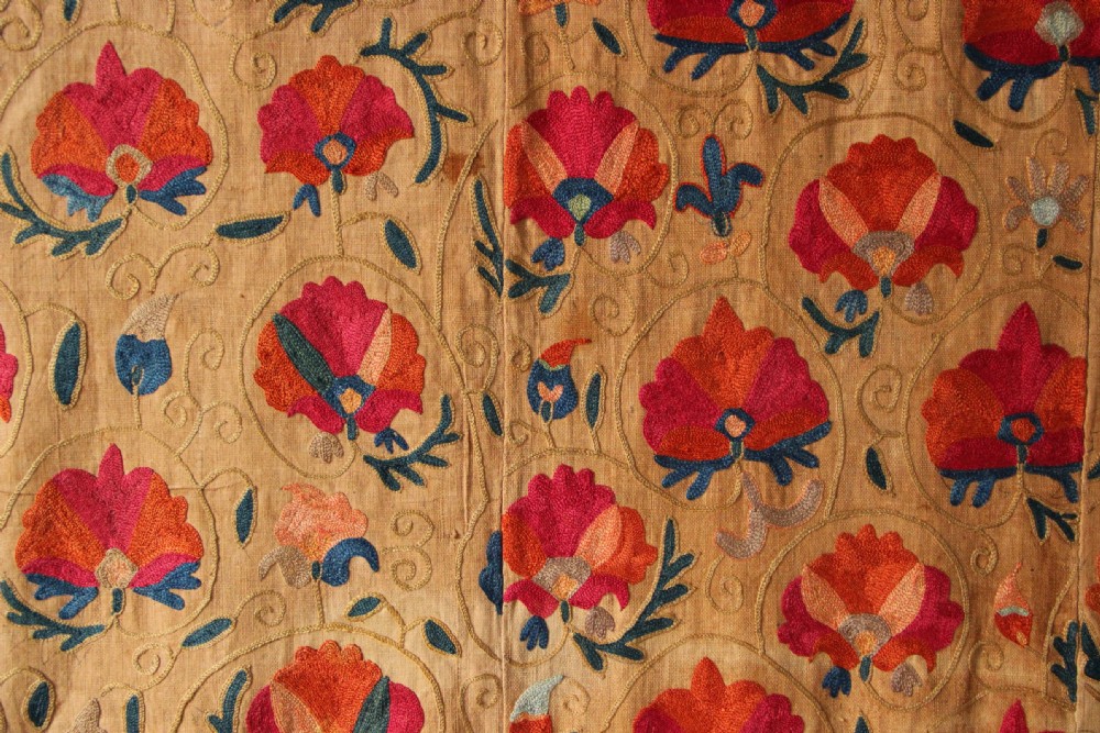170 x 236xm Antique Suzani from Uzbekistan View X