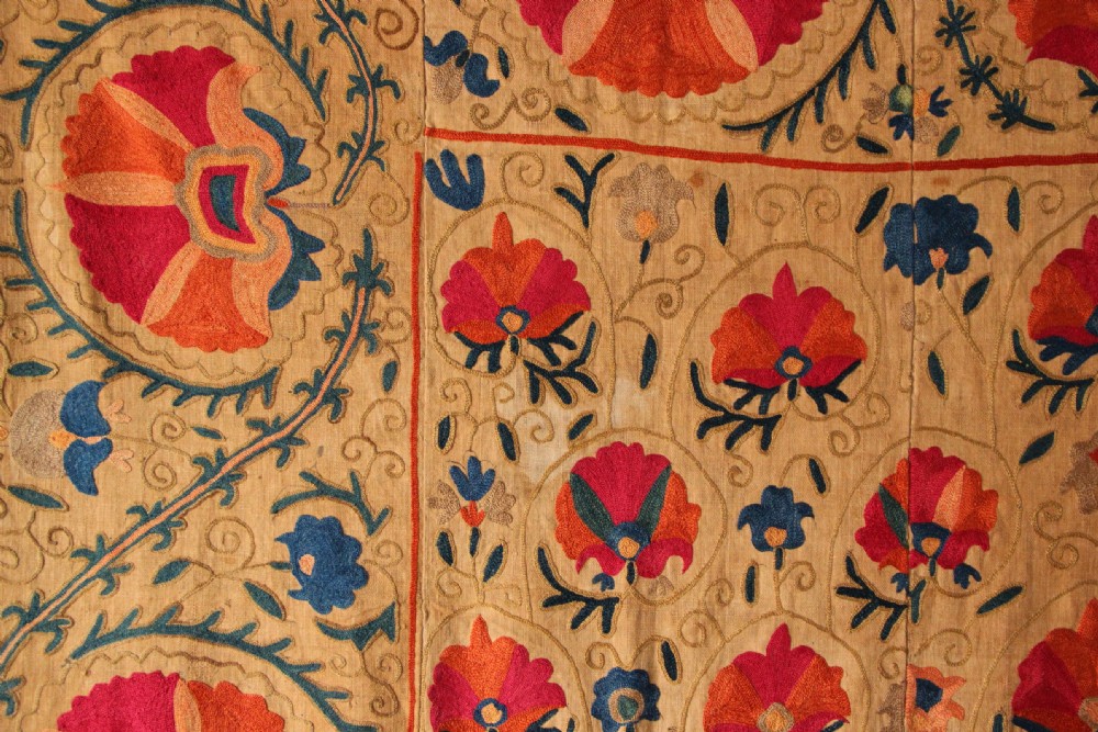 170 x 236xm Antique Suzani from Uzbekistan View XI