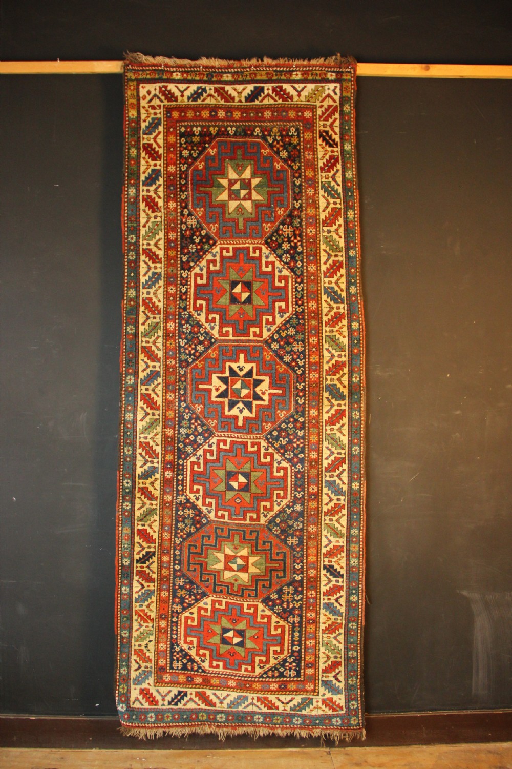 105 x 290xm Antique Moghan Kazak