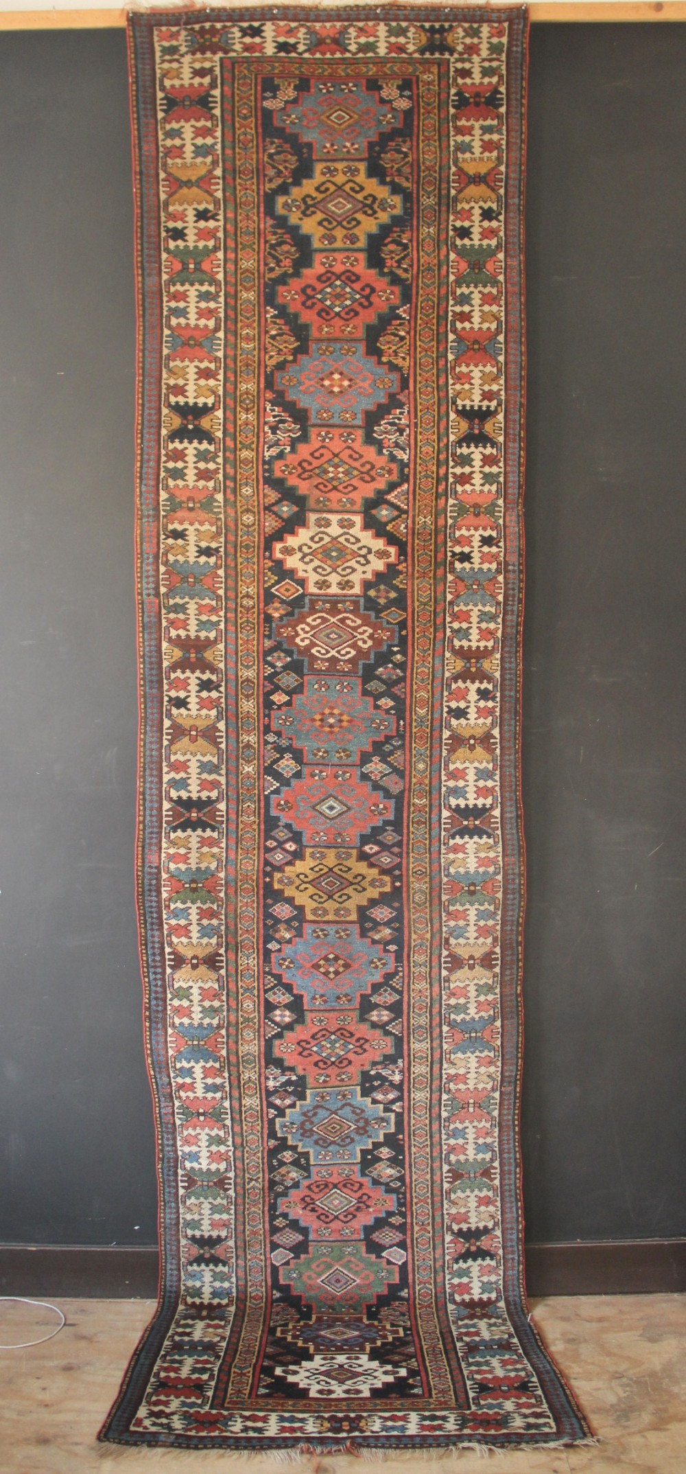 103 x 412cm Antique Kurdish Runner