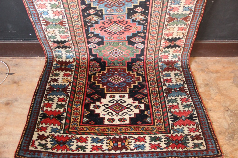 103 x 412cm Antique Kurdish Runner View IV