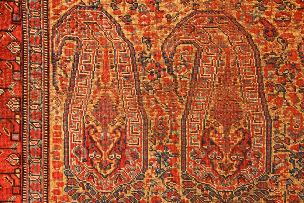 122 x 175 Fine Antique Khamseh Rug View V