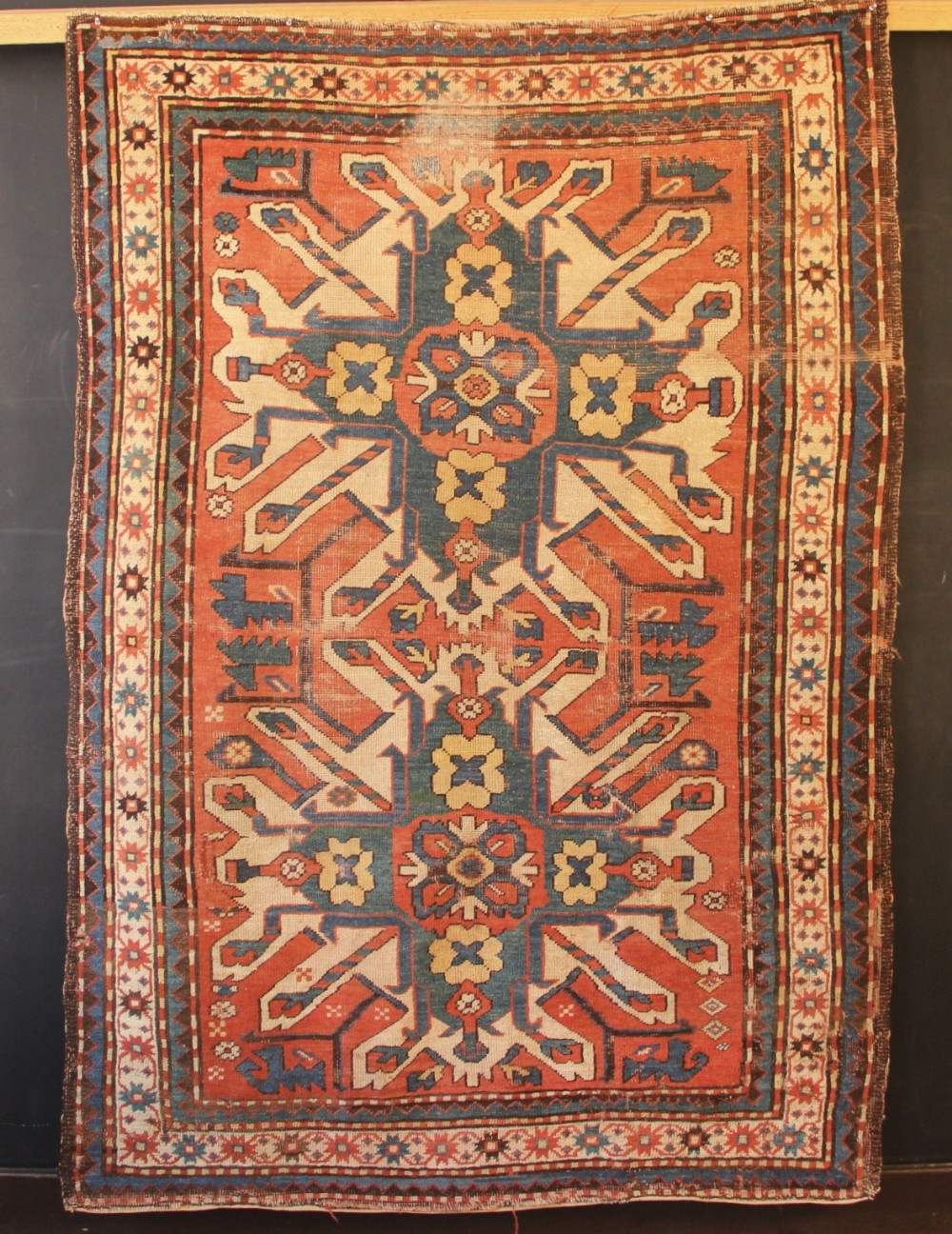 126 x 185cm Antique Sunburst or Eagle Kazak