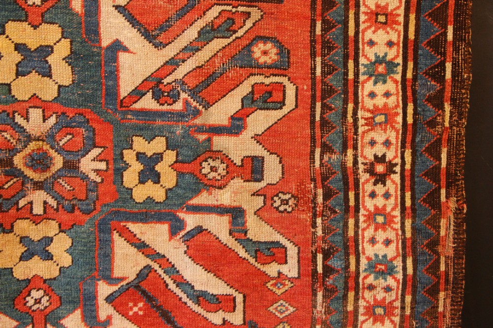 126 x 185cm Antique Sunburst or Eagle Kazak View V