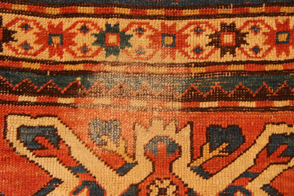 126 x 185cm Antique Sunburst or Eagle Kazak View VIII