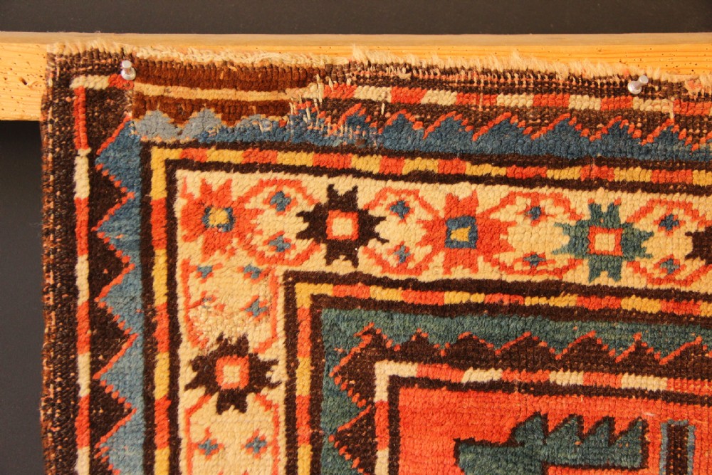 126 x 185cm Antique Sunburst or Eagle Kazak View IX