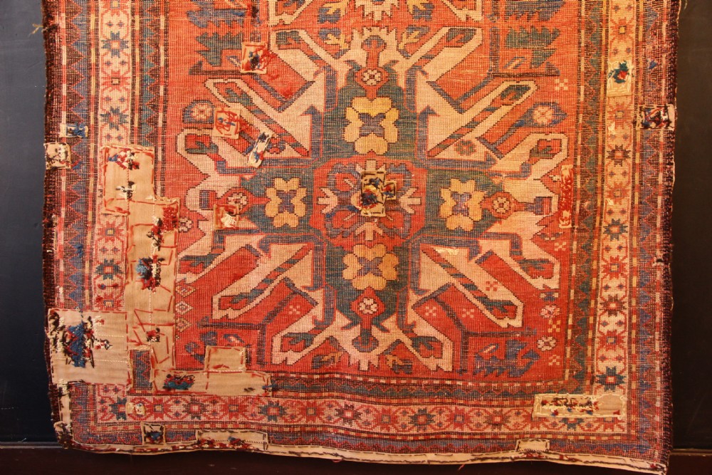 126 x 185cm Antique Sunburst or Eagle Kazak View XI