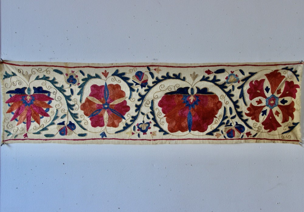 30 x 110cm Antique Suzani Border