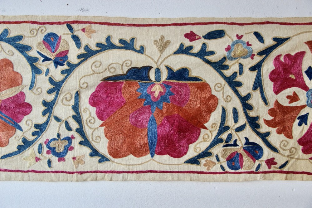 30 x 110cm Antique Suzani Border View II