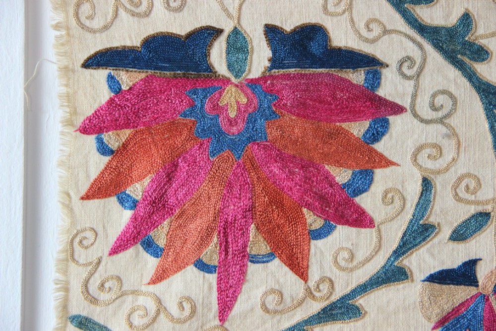 30 x 110cm Antique Suzani Border View IV
