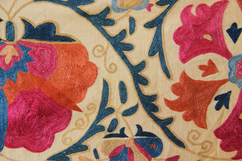 30 x 110cm Antique Suzani Border View VI