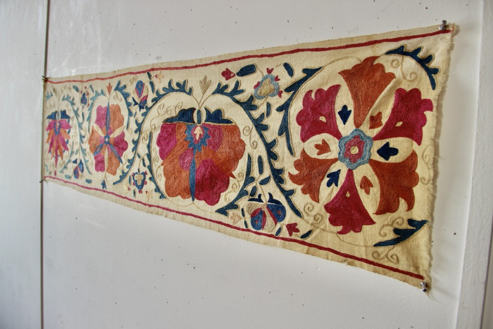 30 x 110cm Antique Suzani Border View VII