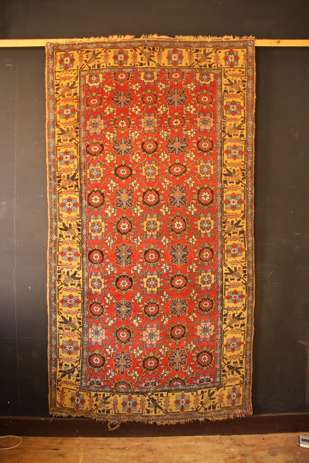 145 x 274cm Antique Kurdish Bidjar Carpet