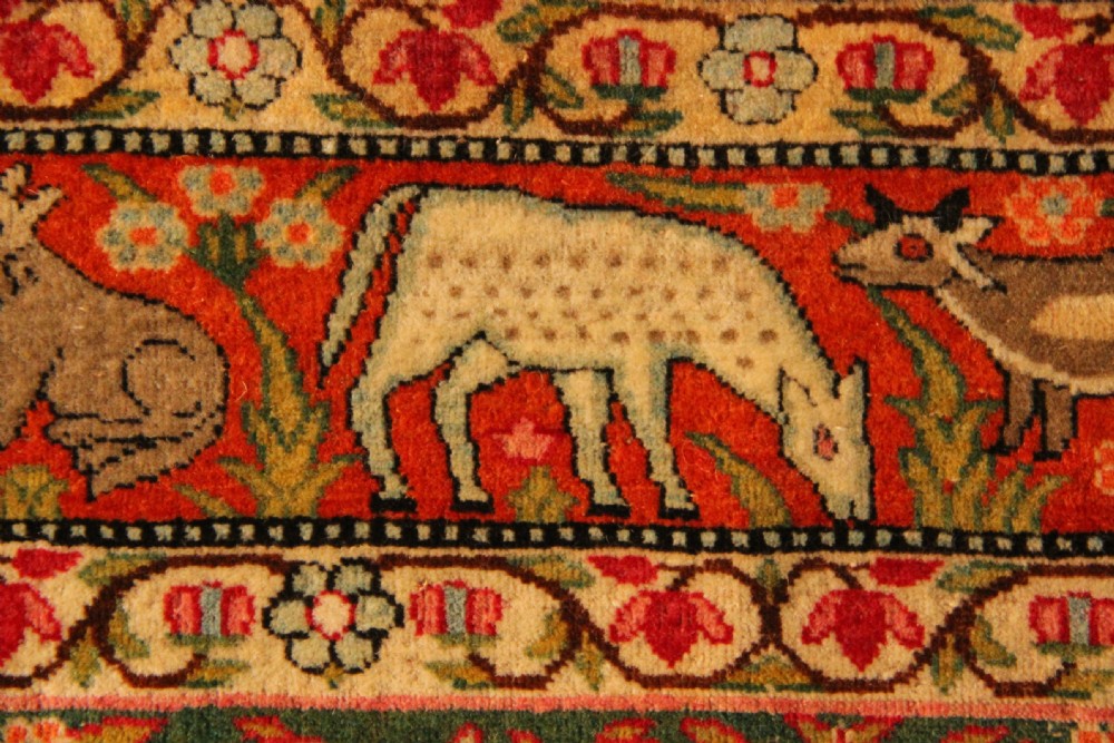 67 x 81cm Lavar Kirman Pictoral Rug View VII