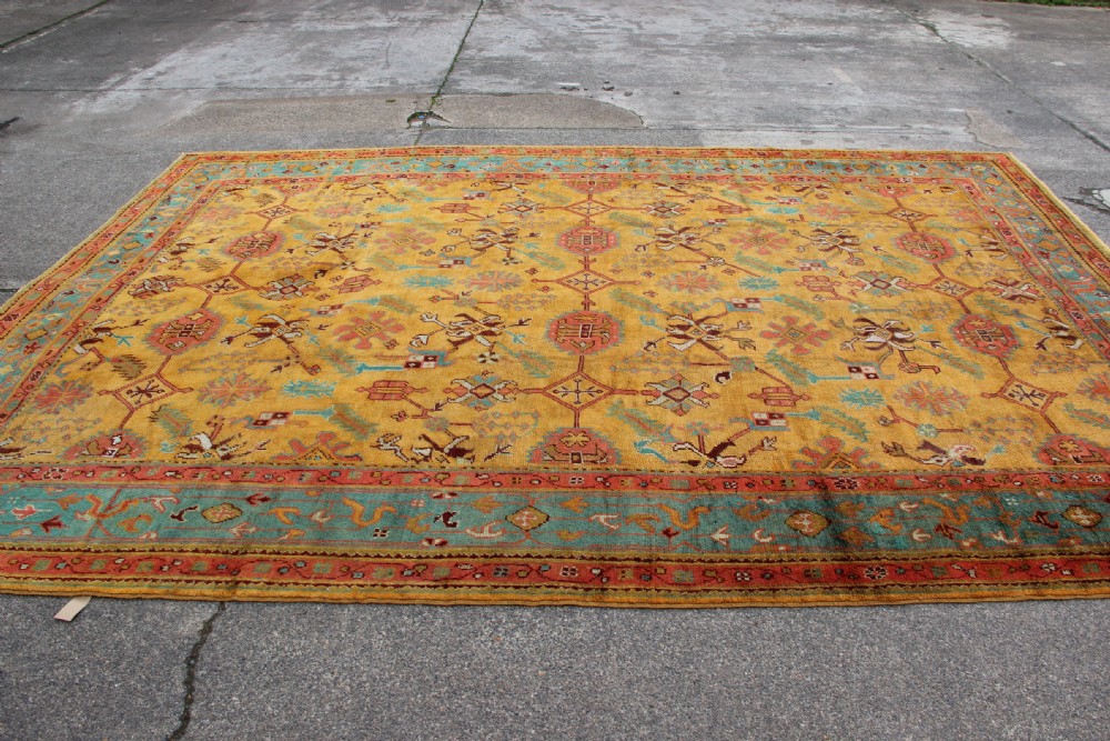 328 x 458cm Antique Oushak Carpet View X
