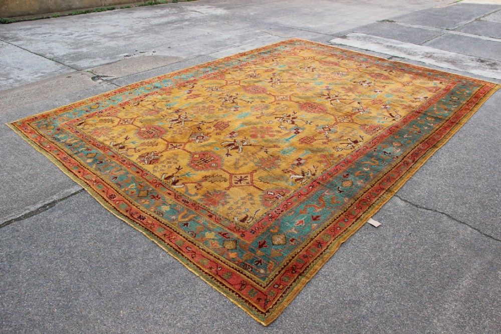 328 x 458cm Antique Oushak Carpet View XI