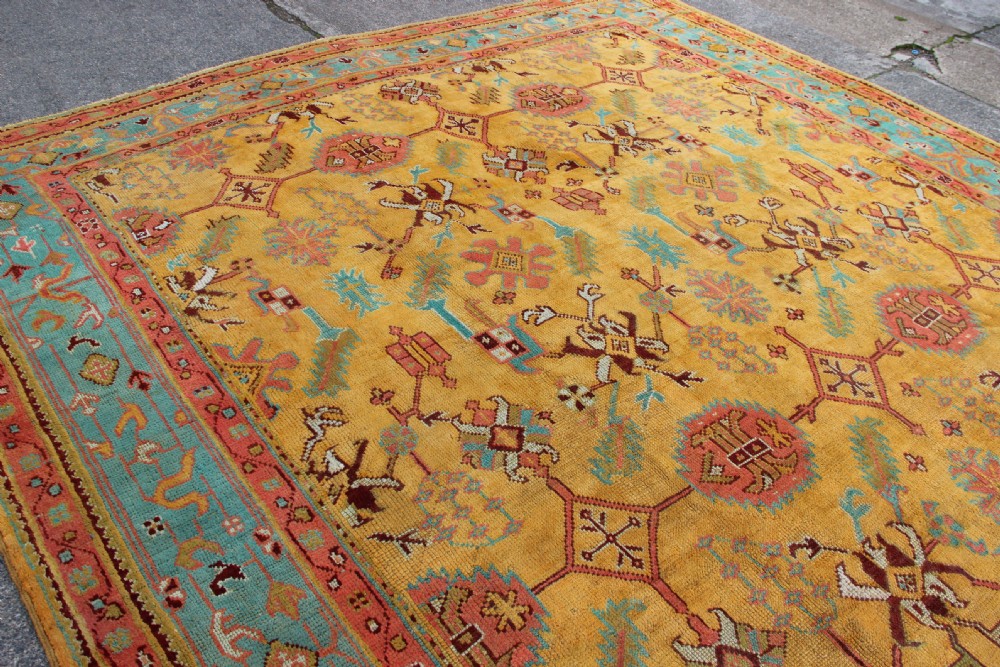 328 x 458cm Antique Oushak Carpet View XV