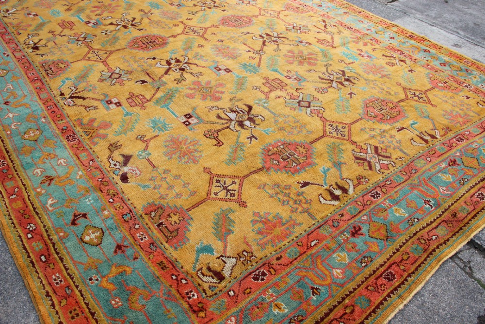 328 x 458cm Antique Oushak Carpet View XVI
