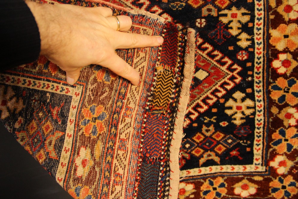 100 x 80cm Large Antique Afshar Bagface View VI