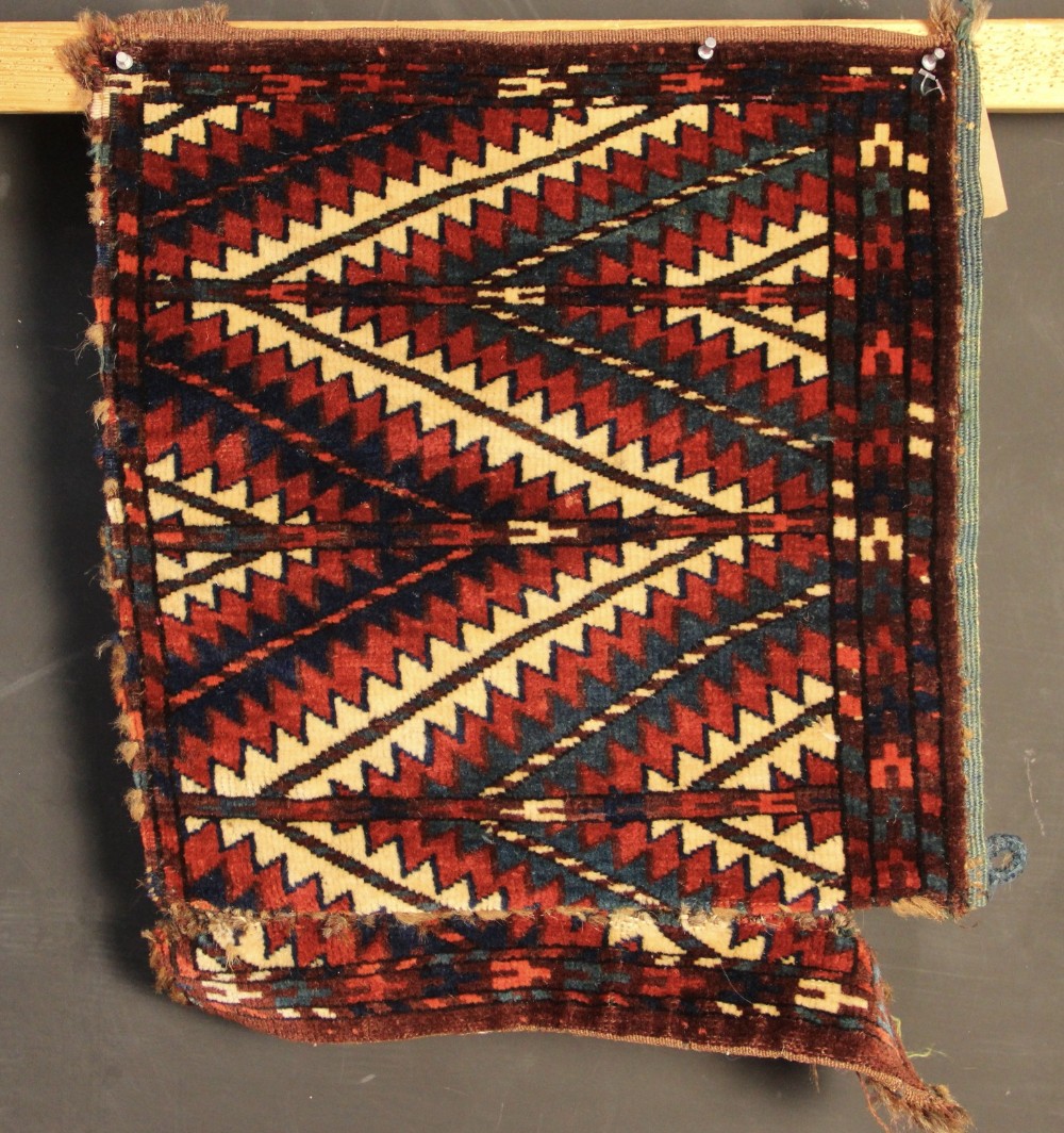 44 x 52cm Antique Yomud Okbash Fragment