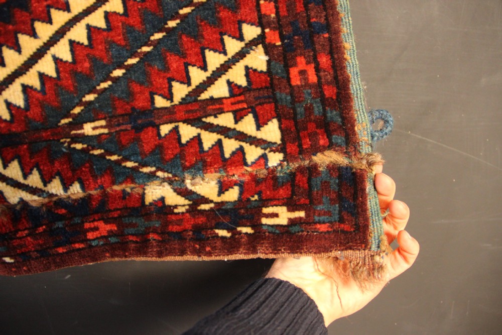 44 x 52cm Antique Yomud Okbash Fragment View II