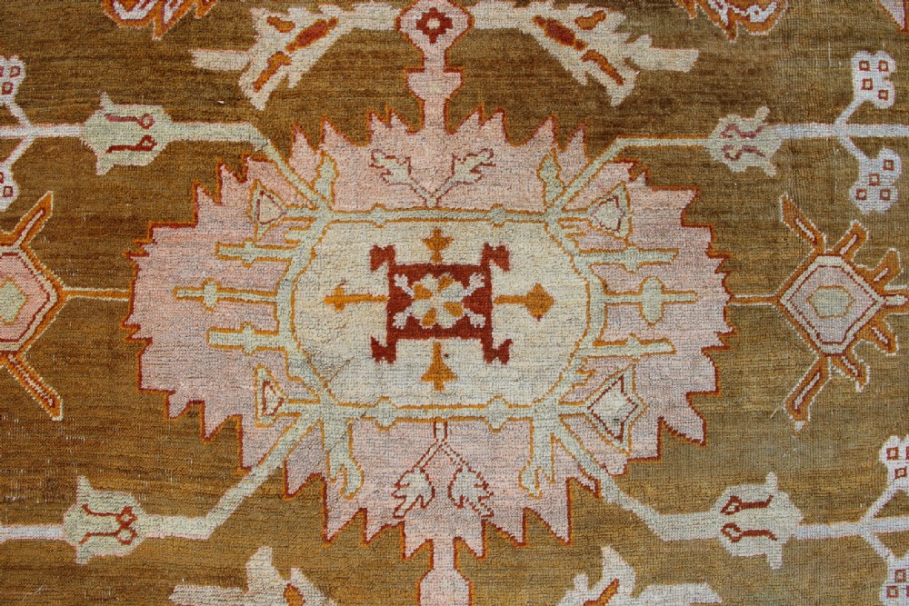 375 x 454cm Antique Oushak Carpet View V