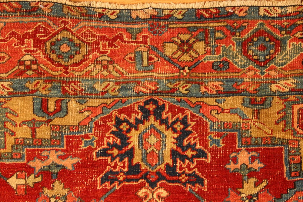 261 x 309cm Small Antique Heriz Carpet View IX
