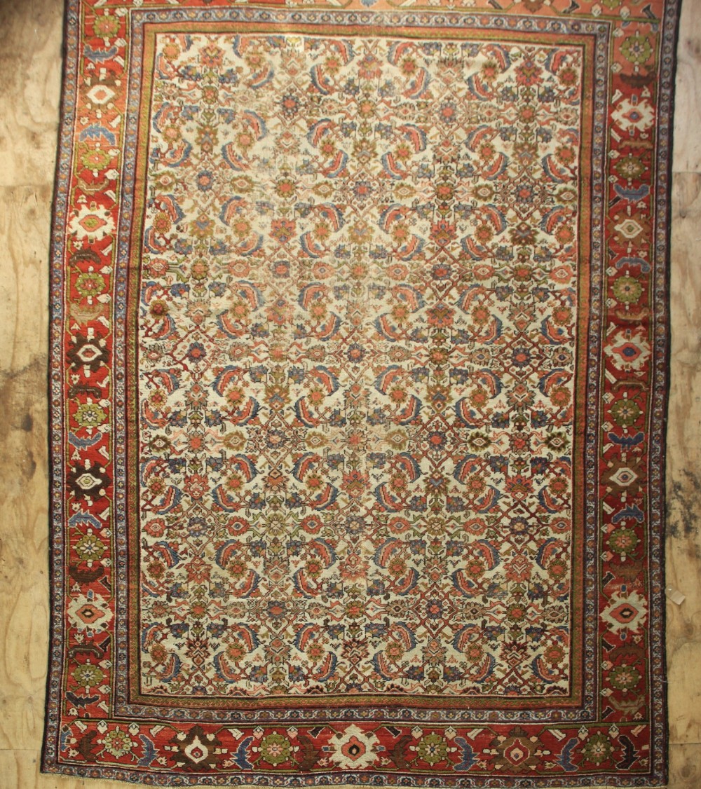 262 x 355cm Antique Ivory Field Mahal Carpet