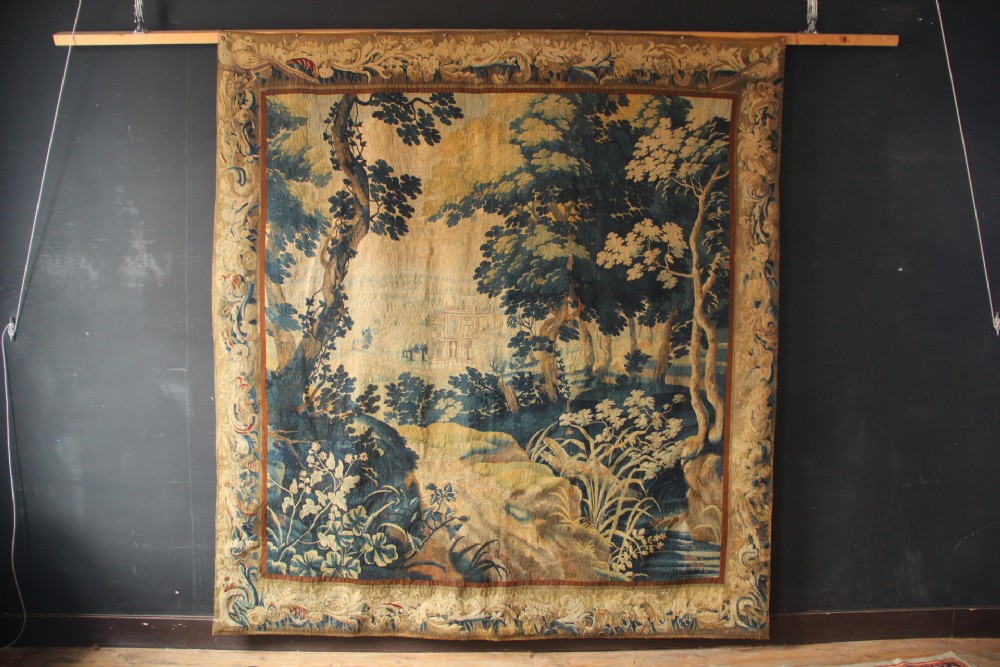 238 x 255cm Fine Antique 17/18th Century Flemish Verdure Tapestry