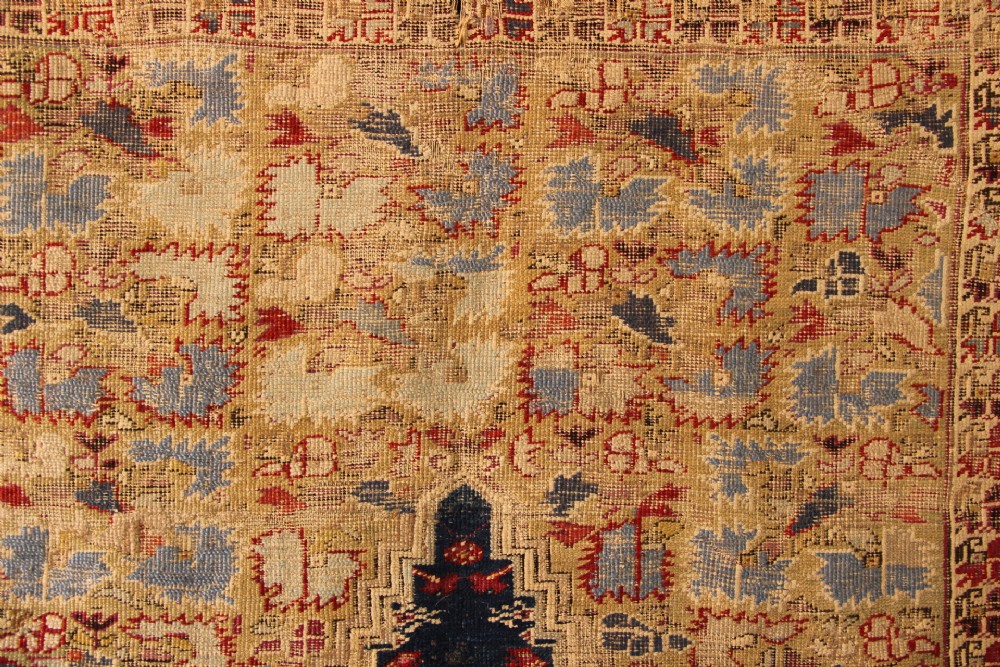 157 x 232cm Fine Early 19th C Ghiordes Prayer Rug View V