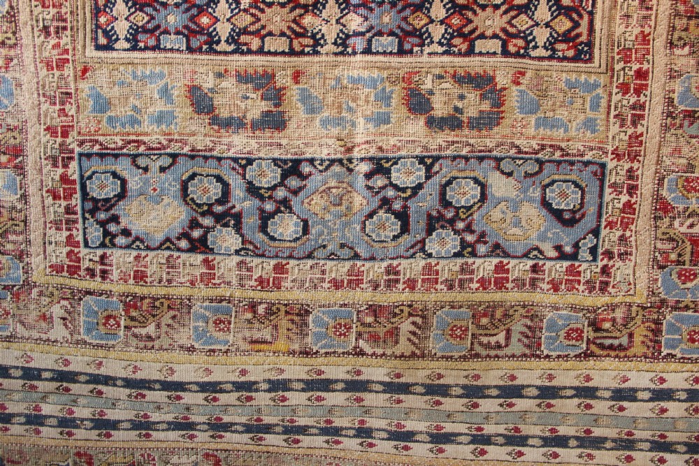 157 x 232cm Fine Early 19th C Ghiordes Prayer Rug View VIII