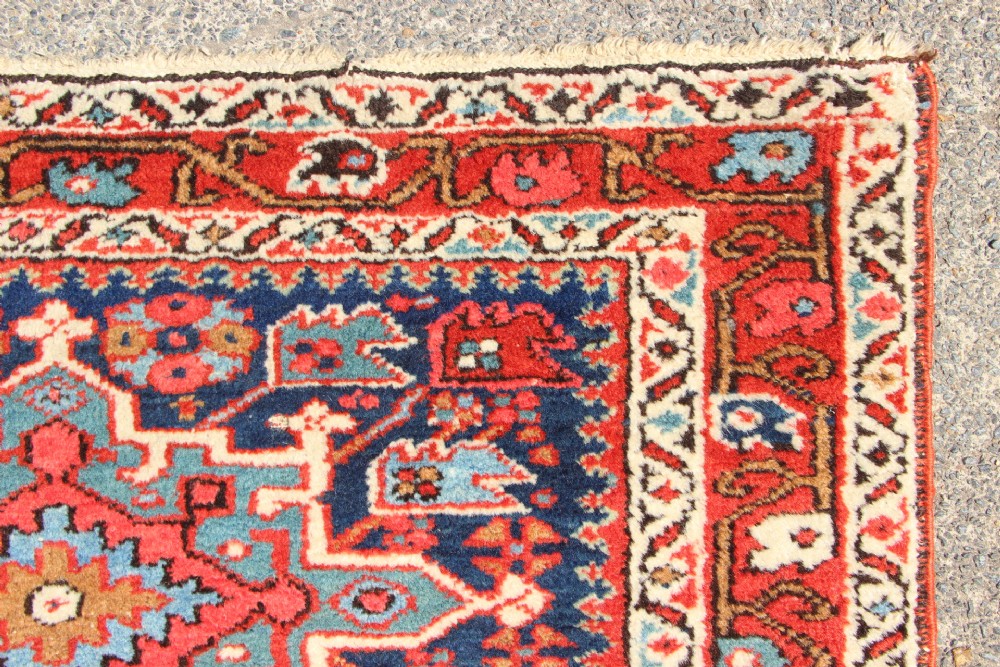 98 x 130cm Each, A Pair Of Antique Heriz Rugs View XII