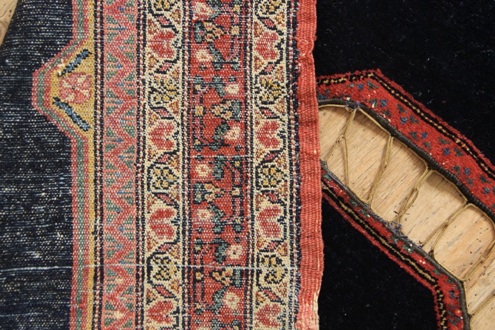 103 x 109cm Fine Antique Senneh Saddlerug View VIII