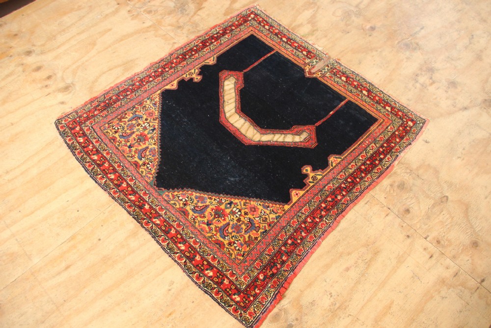 103 x 109cm Fine Antique Senneh Saddlerug View XI