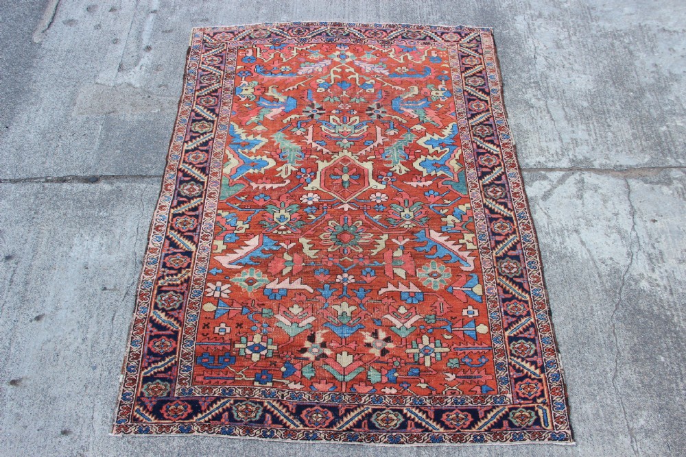 194 x 279cm Antique Heriz Carpet