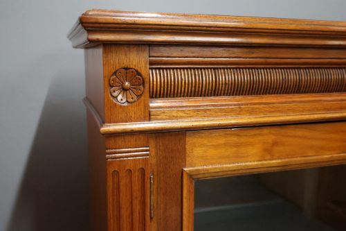 EDWARDIAN WALNUT GLAZED BOOKCASE - ADDITIONAL PHOTO 2