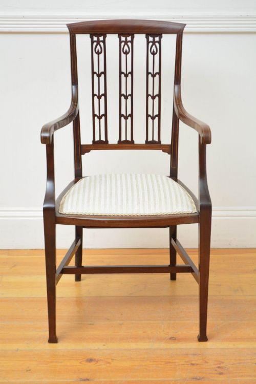 ART NOUVEAU MAHOGANY SIDE CHAIR - ADDITIONAL PHOTO 3