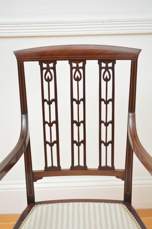 ART NOUVEAU MAHOGANY SIDE CHAIR - ADDITIONAL PHOTO 5