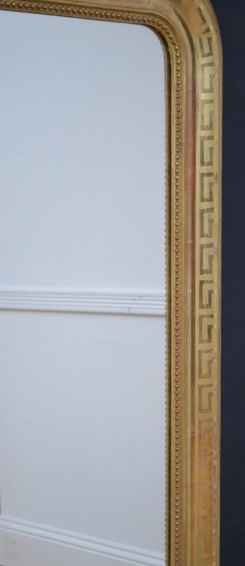 LARGE 19TH CENTURY FRENCH GILDED WALL MIRROR - ADDITIONAL PHOTO 9