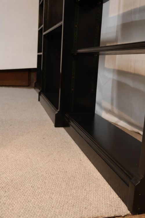 EBONISED BREAKFRONT OPEN BOOKSHELVES - ADDITIONAL PHOTO 3