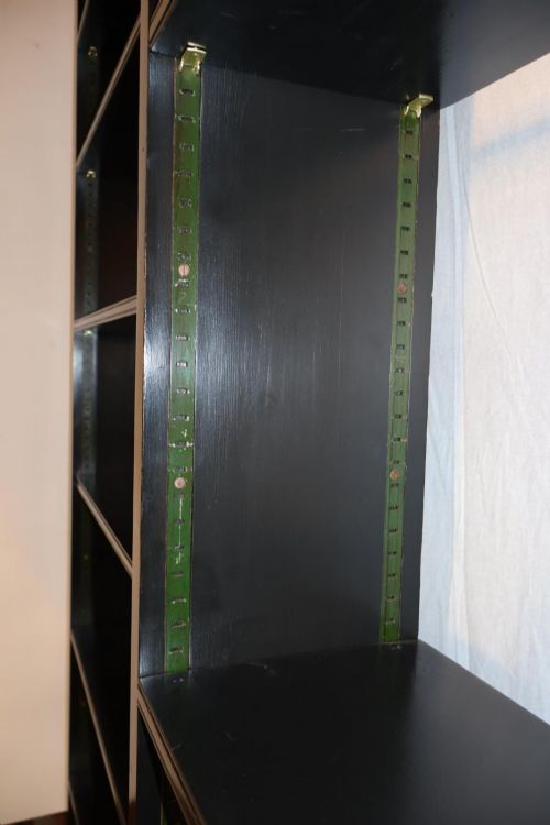 EBONISED BREAKFRONT OPEN BOOKSHELVES - ADDITIONAL PHOTO 4