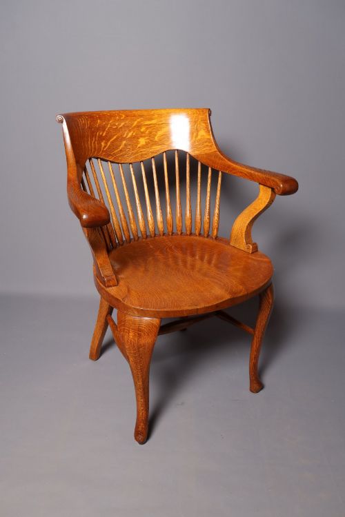 VICTORIAN OAK OFFICEDESK CHAIR