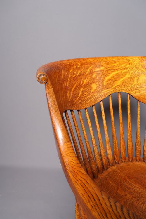 VICTORIAN OAK OFFICEDESK CHAIR - ADDITIONAL PHOTO 11