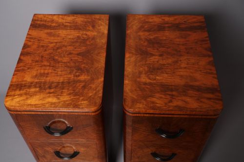 ART DECO WALNUT BEDSIDE CABINETS - ADDITIONAL PHOTO 6