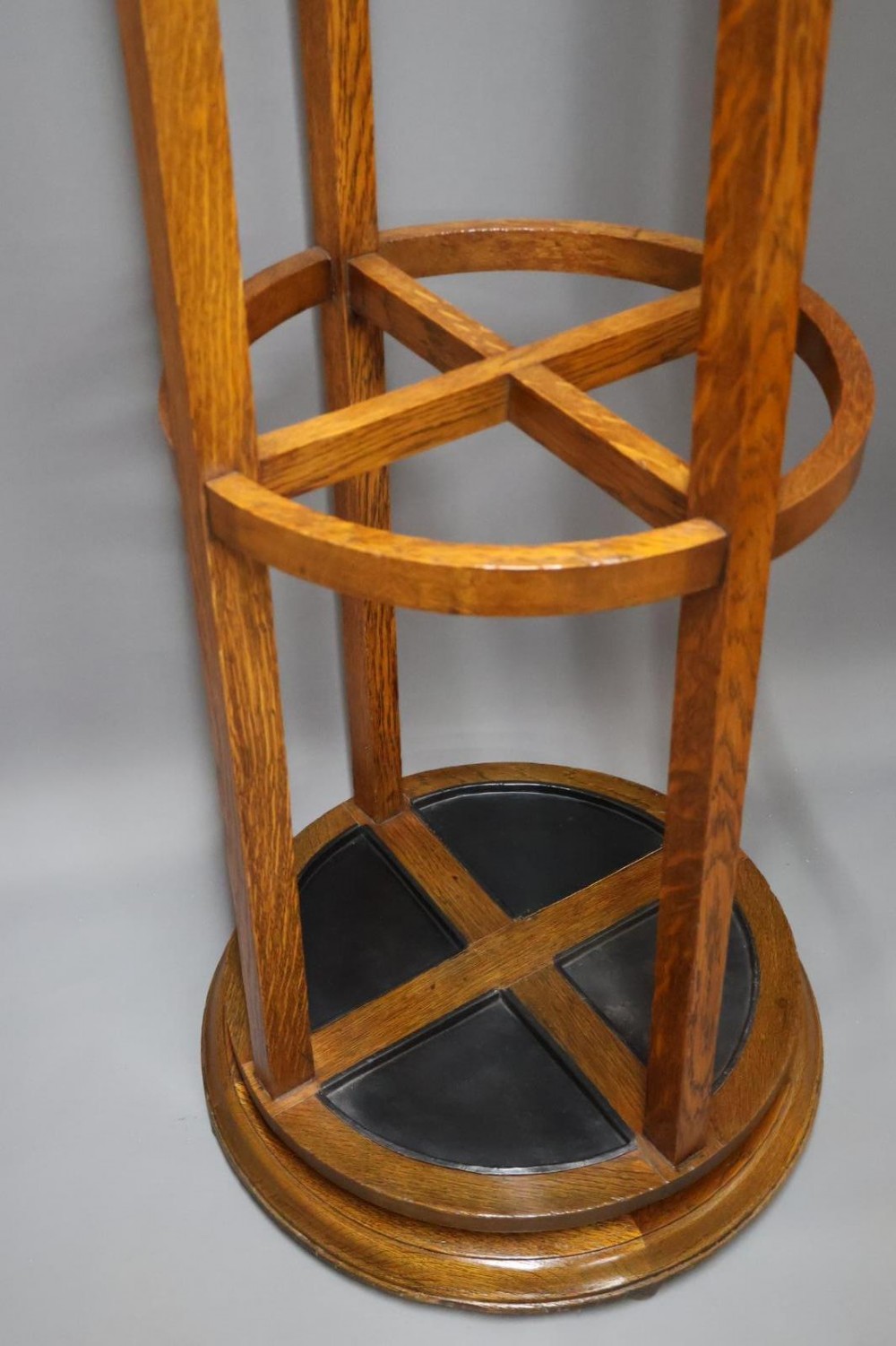 Victorian Art Nouveau Oak Revolving Hallstand View IV