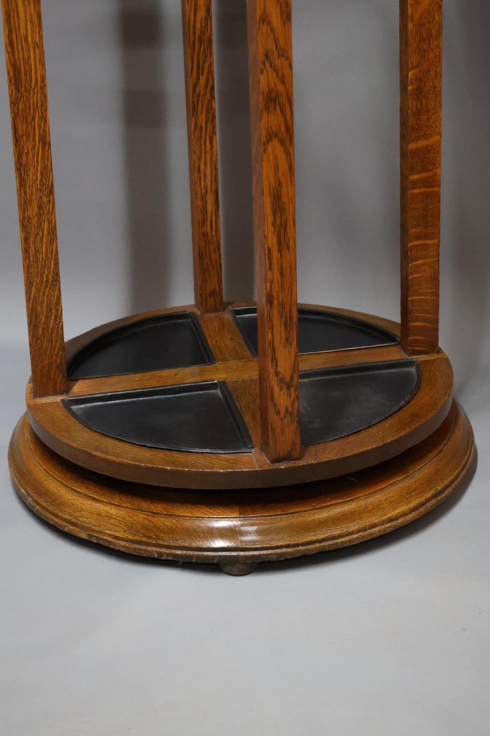 Victorian Art Nouveau Oak Revolving Hallstand View V