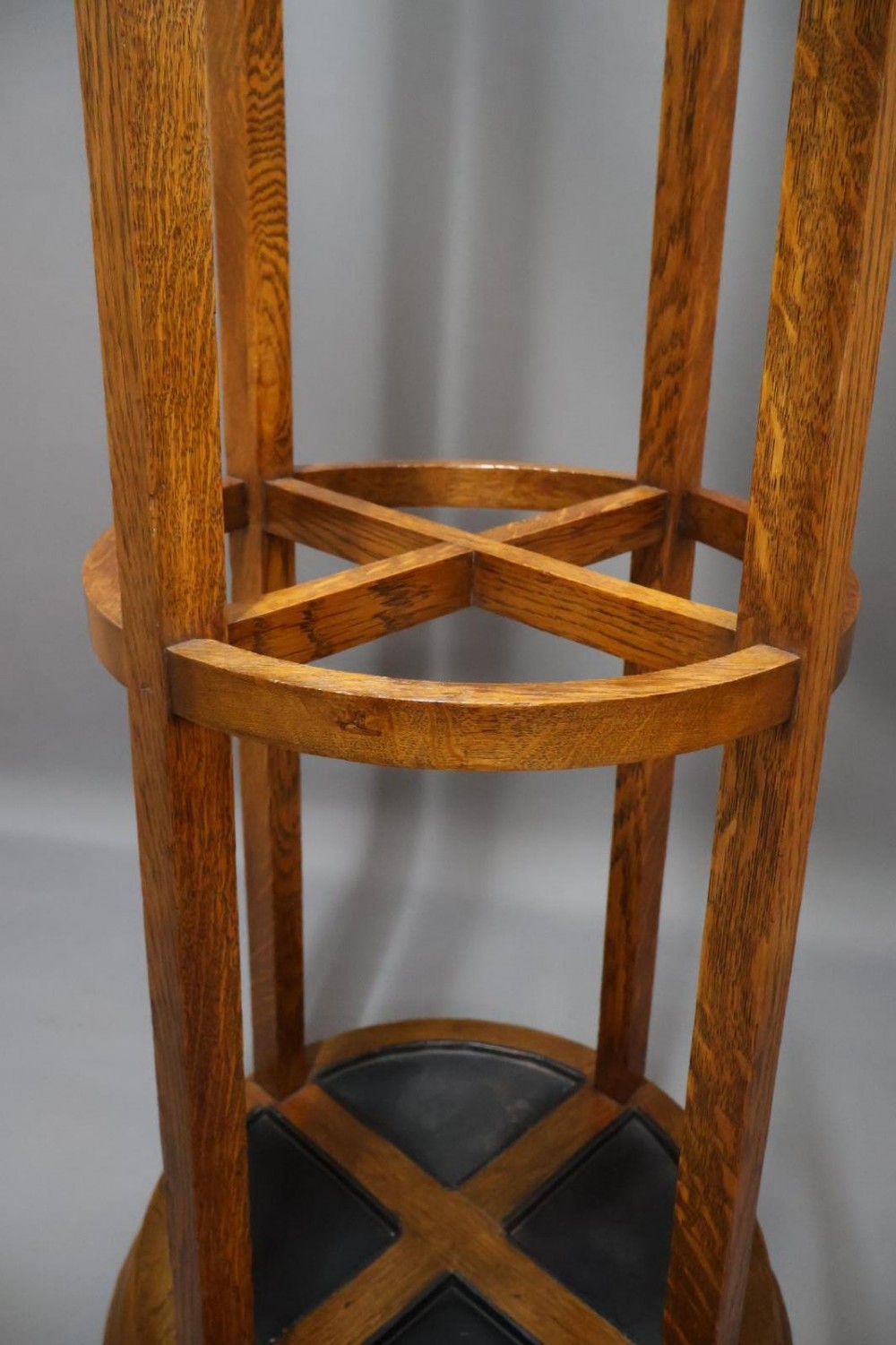 Victorian Art Nouveau Oak Revolving Hallstand View VII